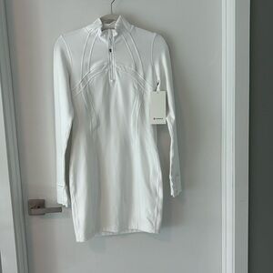 Lululemon define long-sleeve dress * Luon size 8 in white. Brand new with tags